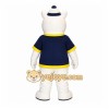 White Dog Mascot Costume with Custom Logo