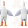 White Bird Mascot Costume with Custom Logo