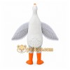 White Bird Mascot Costume with Custom Logo