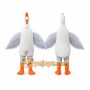 White Bird Mascot Costume with Custom Logo