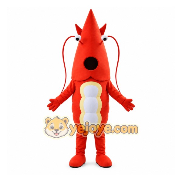 Red Lobster Mascot Costume with Custom Logo