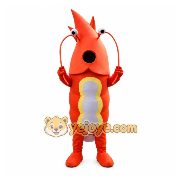 Red Lobster Mascot Costume with Custom Logo