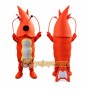 Red Lobster Mascot Costume with Custom Logo