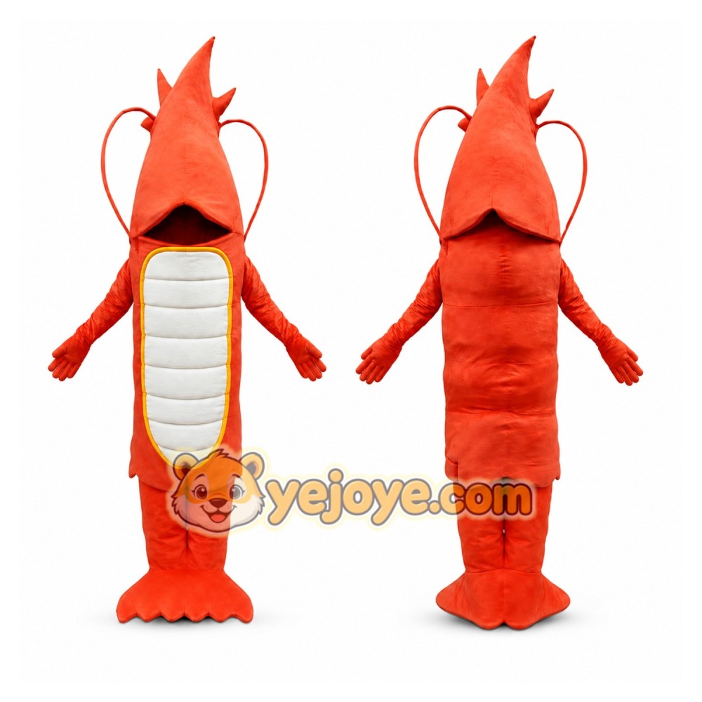 Red Lobster Mascot Costume with Custom Logo Red Lobster Mascot Costume with Custom Logo