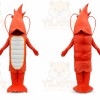 Red Lobster Mascot Costume with Custom Logo