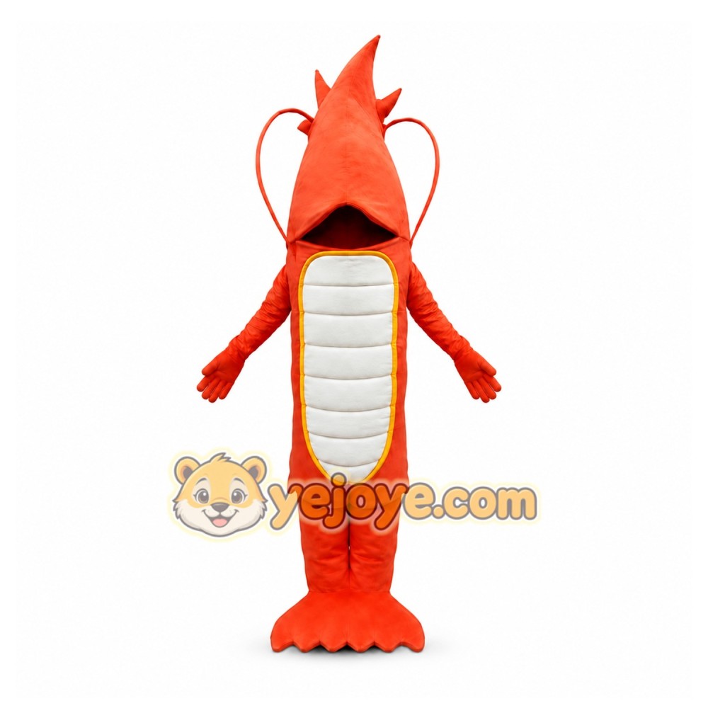 Red Lobster Mascot Costume with Custom Logo Red Lobster Mascot Costume with Custom Logo