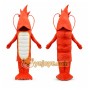Red Lobster Mascot Costume with Custom Logo