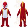 Red Bird Mascot Costume with Custom Logo