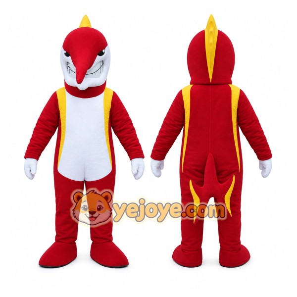 Red Bird Mascot Costume with Custom Logo
