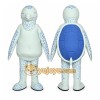 White Turtle Mascot Costume with Custom Logo