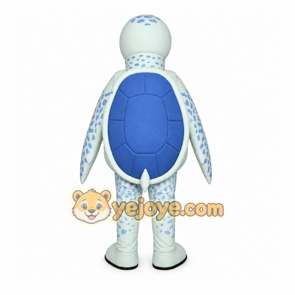 White Turtle Mascot Costume with Custom Logo White Turtle Mascot Costume with Custom Logo