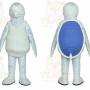White Turtle Mascot Costume with Custom Logo