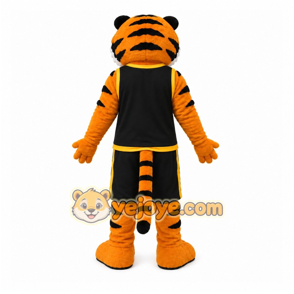 Orange Tiger Mascot Costume with Custom Logo Orange Tiger Mascot Costume with Custom Logo