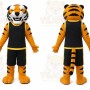 Orange Tiger Mascot Costume with Custom Logo