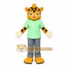 Yellow Giraffe Mascot Costume with Custom Logo