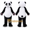 Black Panda Mascot Costume with Custom Logo Black Panda Mascot Costume with Custom Logo