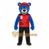 Blue Bear Mascot Costume with Custom Logo Blue Bear Mascot Costume with Custom Logo
