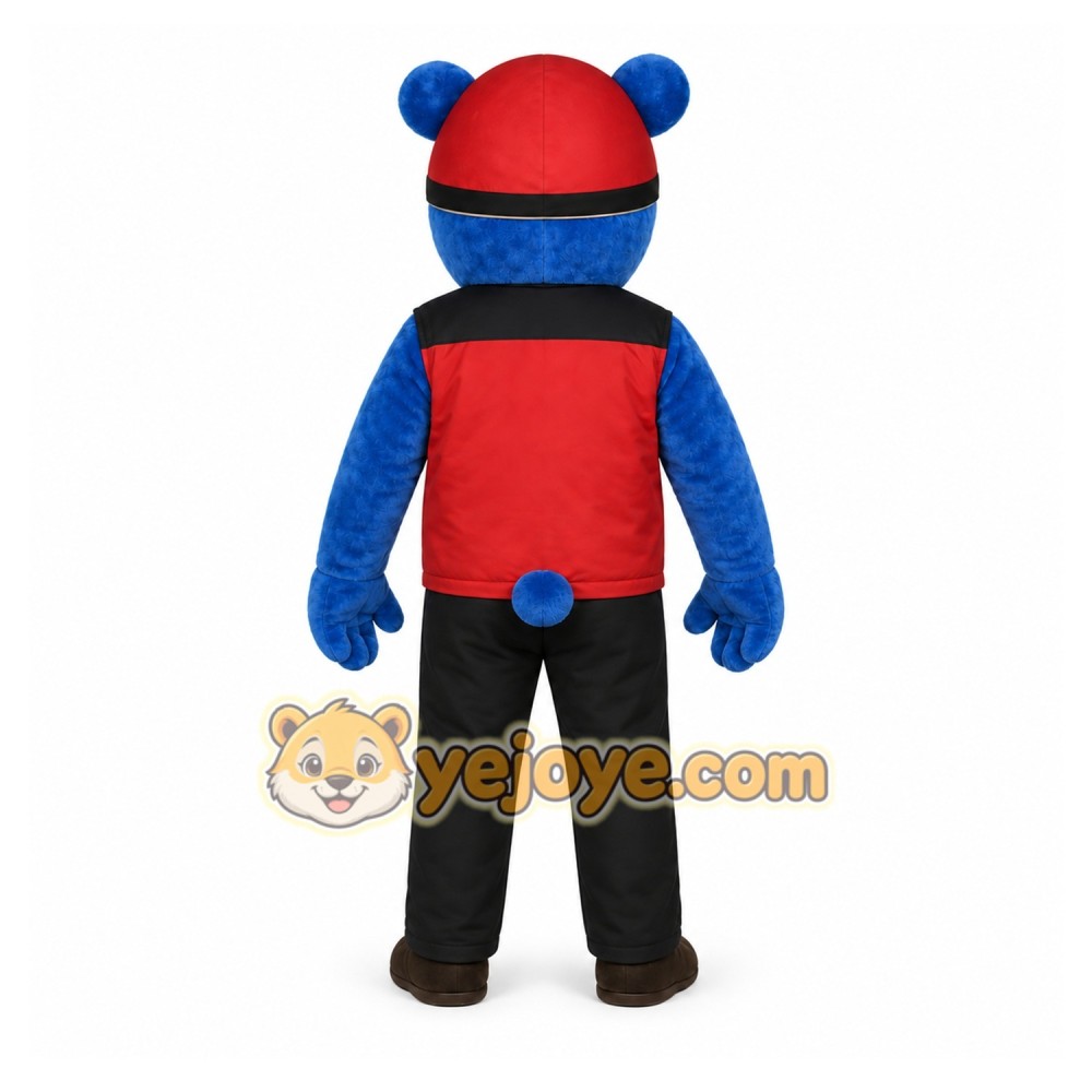 Blue Bear Mascot Costume with Custom Logo Blue Bear Mascot Costume with Custom Logo