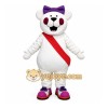 White Bear Mascot Costume with Custom Logo White Bear Mascot Costume with Custom Logo