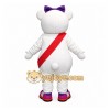 White Bear Mascot Costume with Custom Logo White Bear Mascot Costume with Custom Logo
