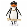 Black Penguin Mascot Costume with Custom Logo Black Penguin Mascot Costume with Custom Logo