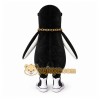 Black Penguin Mascot Costume with Custom Logo Black Penguin Mascot Costume with Custom Logo