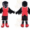 Black Bird Mascot Costume with Custom Logo