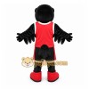 Black Bird Mascot Costume with Custom Logo