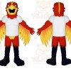 Red Bird Mascot Costume with Custom Logo