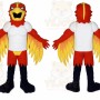 Red Bird Mascot Costume with Custom Logo