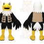 Black Eagle Mascot Costume with Custom Logo