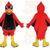 Red Bird Mascot Costume with Custom Logo