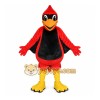 Red Bird Mascot Costume with Custom Logo