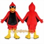 Red Bird Mascot Costume with Custom Logo