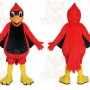 Red Bird Mascot Costume with Custom Logo