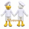 White Bird Mascot Costume with Custom Logo