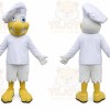 White Bird Mascot Costume with Custom Logo