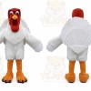 White Bird Mascot Costume with Custom Logo