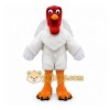 White Bird Mascot Costume with Custom Logo