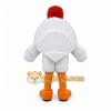 White Bird Mascot Costume with Custom Logo