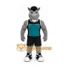 Gray Horse Mascot Costume with Custom Logo Gray Horse Mascot Costume with Custom Logo