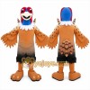 Brown Bird Mascot Costume with Custom Logo Brown Bird Mascot Costume with Custom Logo