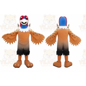 Brown Bird Mascot Costume with Custom Logo