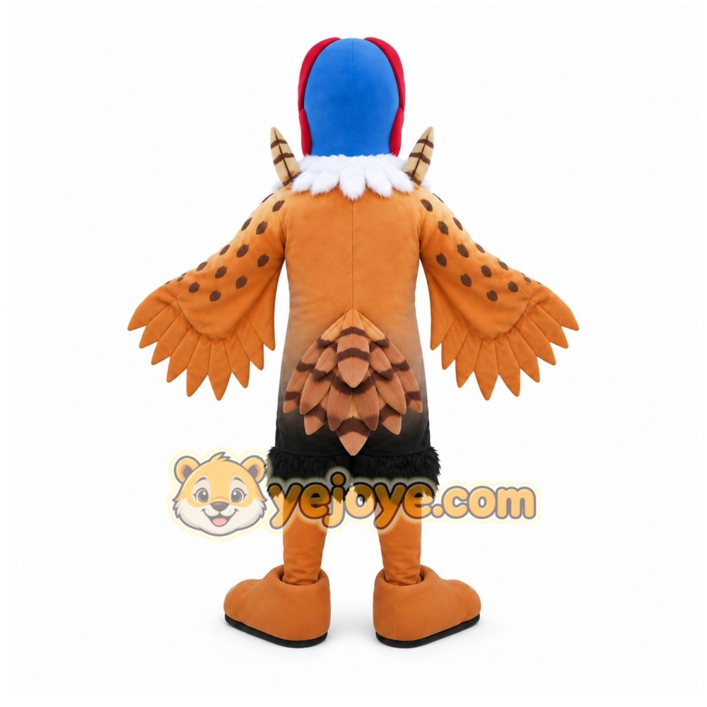 Brown Bird Mascot Costume with Custom Logo Brown Bird Mascot Costume with Custom Logo