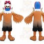 Brown Bird Mascot Costume with Custom Logo