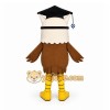 Brown Owl Mascot Costume with Custom Logo