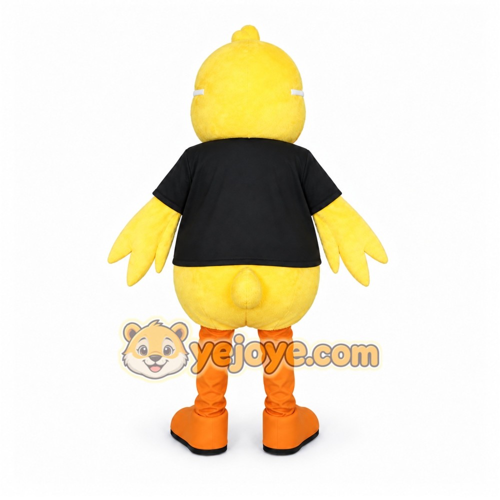 Yellow Duck Mascot Costume with Custom Logo Yellow Duck Mascot Costume with Custom Logo