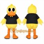 Yellow Duck Mascot Costume with Custom Logo