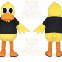Yellow Duck Mascot Costume with Custom Logo