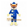 Blue Fox Mascot Costume with Custom Logo Blue Fox Mascot Costume with Custom Logo